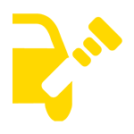 Yellow Fuel Cap Symbol