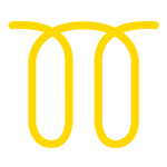 Yellow Coil Light Symbol